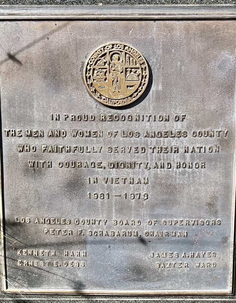 LOS ANGELES COUNTY VIETNAM VETERANS MEMORIAL