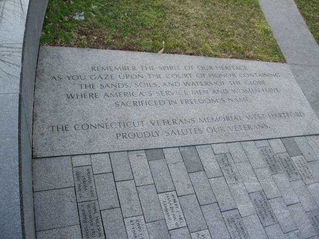 CONNECTICUT VETERANS MEMORIAL WEST HARTFORD WALK OF REMEMBRANCE