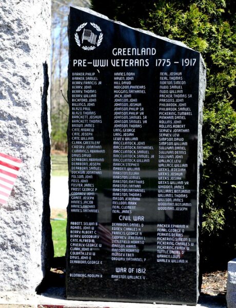 GREENLAND PRE-WWI VETERANS MEMORIAL