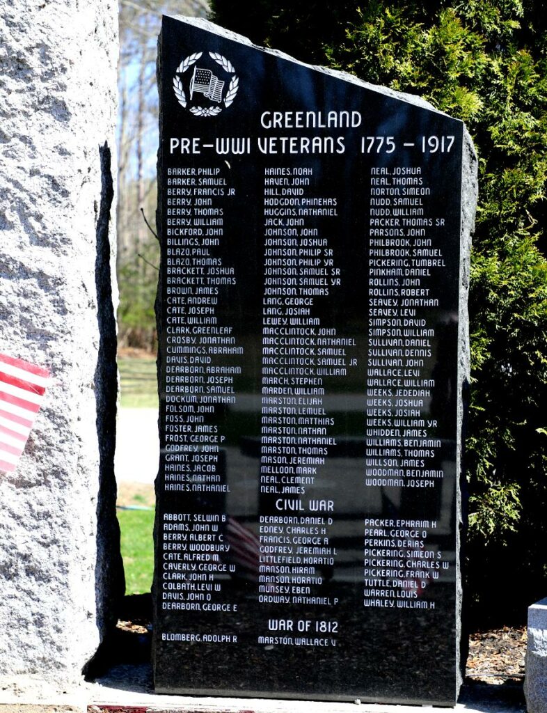 GREENLAND PRE-WWI VETERANS MEMORIAL