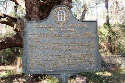 COLONEL JOHN MCINTOSH MEMORIAL MARKER