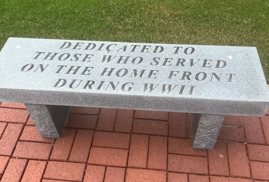 PARAGOULD HOME FRONT WORLD WAR II MEMORIAL BENCH