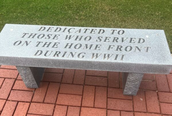 PARAGOULD HOME FRONT WORLD WAR II MEMORIAL BENCH