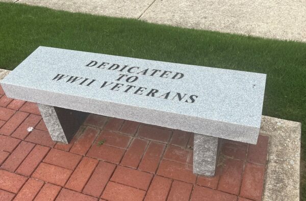 PARAGOULD WWII VETERANS MEMORIAL BENCH