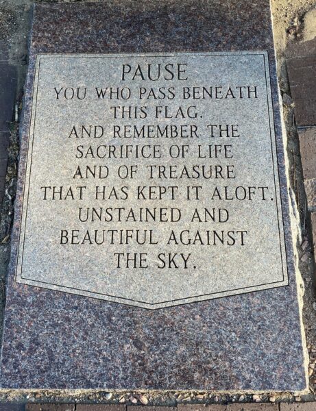 CANTON THIS FLAG MEMORIAL STONE