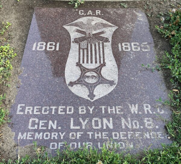 GEN. LYON NO. 8. G.A.R. POST MEMORIAL STONE