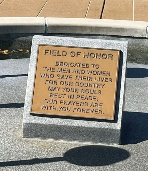 FIELD OF HONOR ULTIMATE SACRIFICE WAR MEMORIAL  PLAQUE