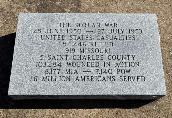 SAINT PETERS KOREAN WAR MEMORIAL STONE C