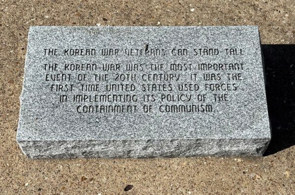 SAINT PETERS KOREAN WAR MEMORIAL STONE A