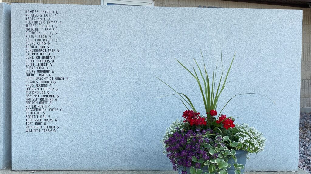 LAKE BENTON WAR VETERANS MEMORIAL STONE F
