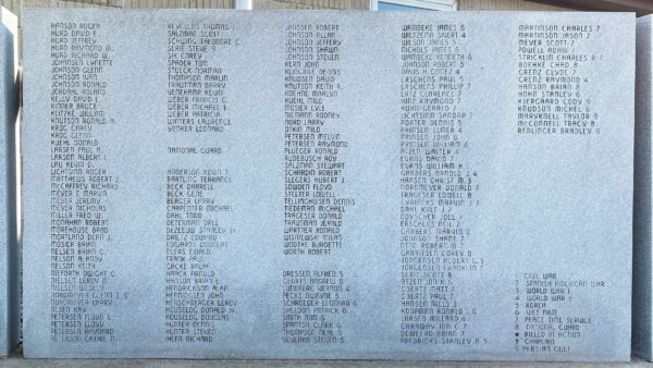 LAKE BENTON WAR VETERANS MEMORIAL STONE E