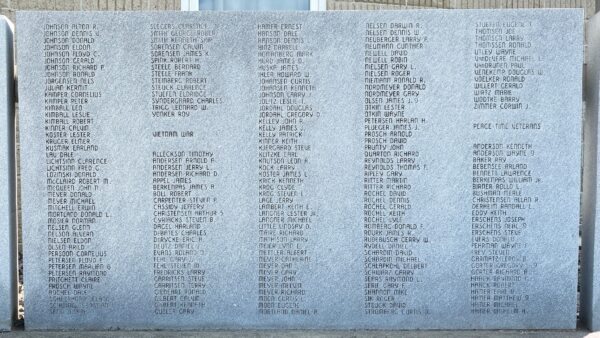 LAKE BENTON WAR VETERANS MEMORIAL STONE D