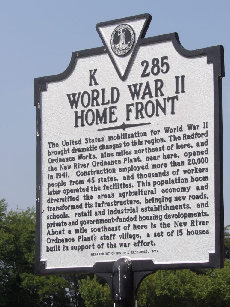 WORLD WAR II HOME FRONT K285 MEMORIAL MARKER