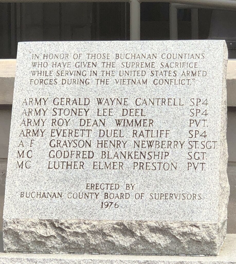 BUCHANAN COUNTIANS VIETNAM SUPREME SACRIFICE MEMORIAL