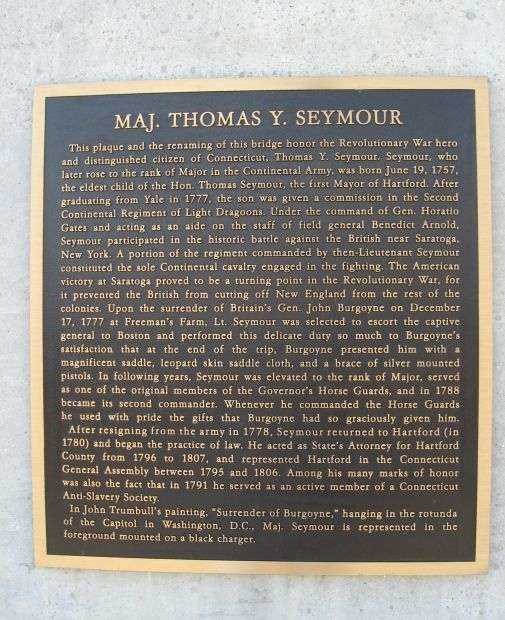 MAJ. THOMAS Y. SEYMOUR WAR MEMORIAL PLAQUE