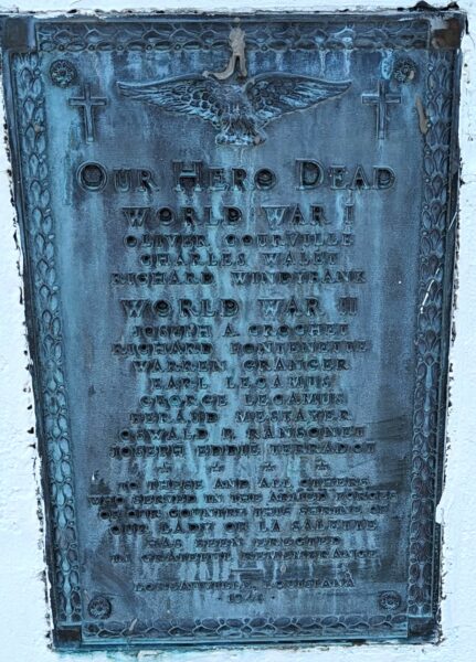 LOREAUVILLE, LOUISIANA OUR HERO DEAD WAR MEMORIAL PLAQUE A