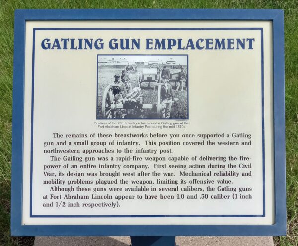 GATLING GUN EMPLACEMENT MEMORIAL PLAQUE
