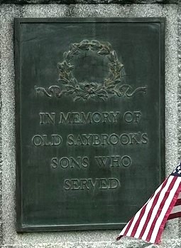 OLD SAYBROOK IN MEMORY OF MEMORIAL PLAQUE