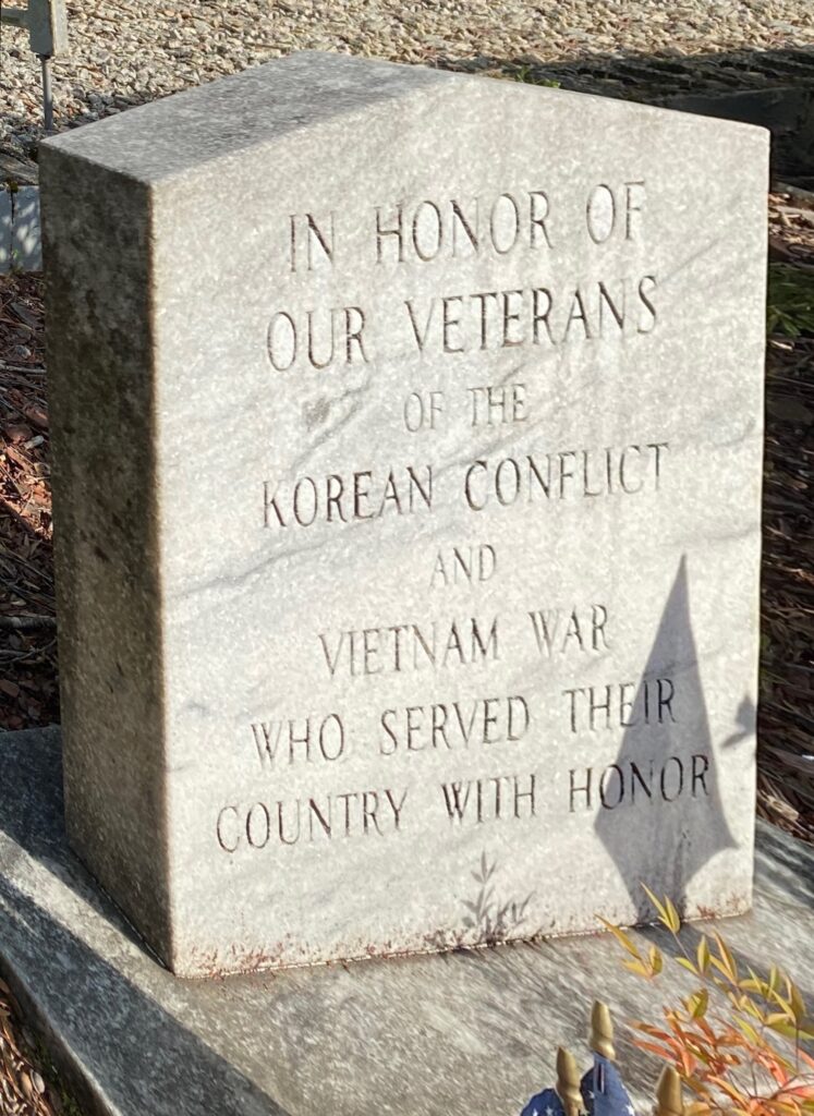 WEATHERUP KOREAN AND VIETNAM WAR MEMORIAL