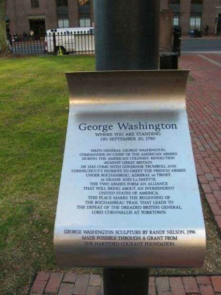 GEORGE WASHINGTON REVOLUTIONARY WAR MEMORIAL PLAQUE