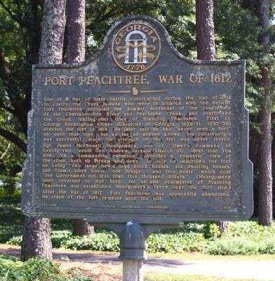 FORT PEACHTREE WAR OF 1812 MEMORIAL MARKER