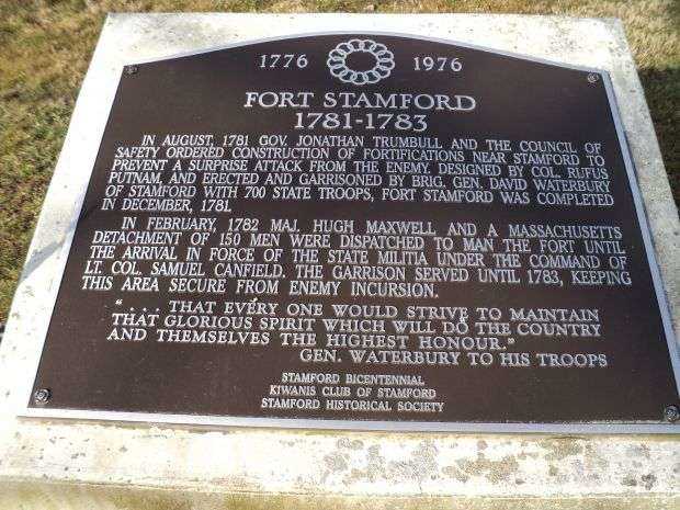 FORT STAMFORD REVOLUTIONARY WAR MEMORIAL PLAQUE