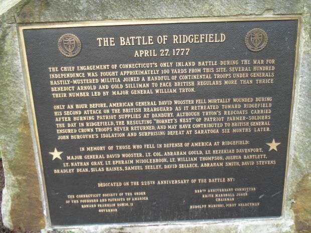 THE BATTLE OF RIDGEFIELD WAR MEMORIAL