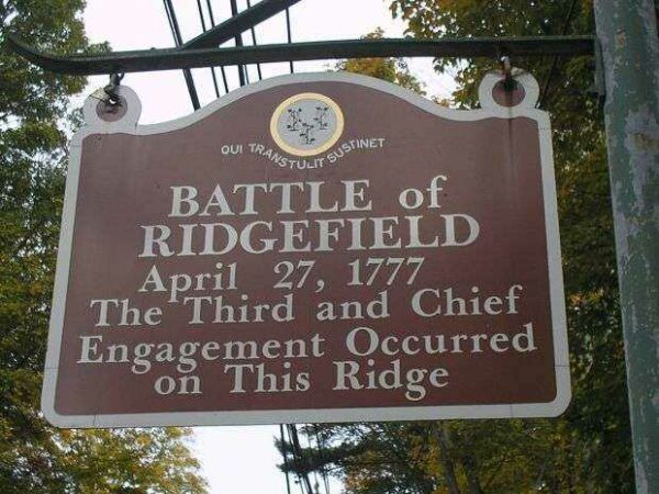 BATTLE OF RIDGEFIELD WAR MEMORIAL MARKER