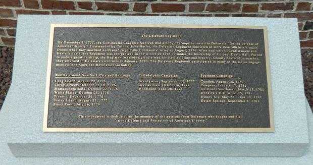THE DELAWARE REGIMENT REVOLUTIONARY WAR MEMORIAL
