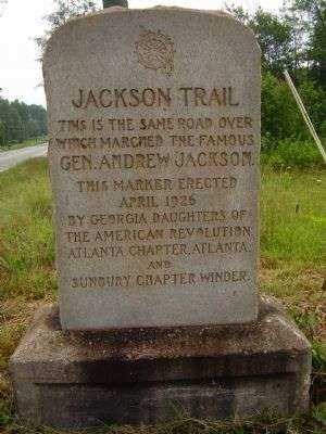 JACKSON TRAIL MEMORIAL MARKER
