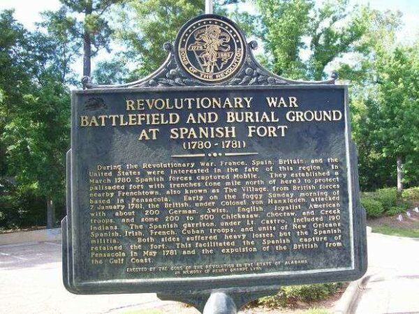 REVOLUTIONARY WAR AT SPANISH FORT MEMORIAL MARKER
