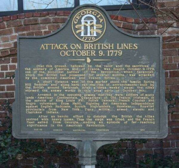 ATTACK ON BRITISH LINES WAR MEMORIAL MARKER