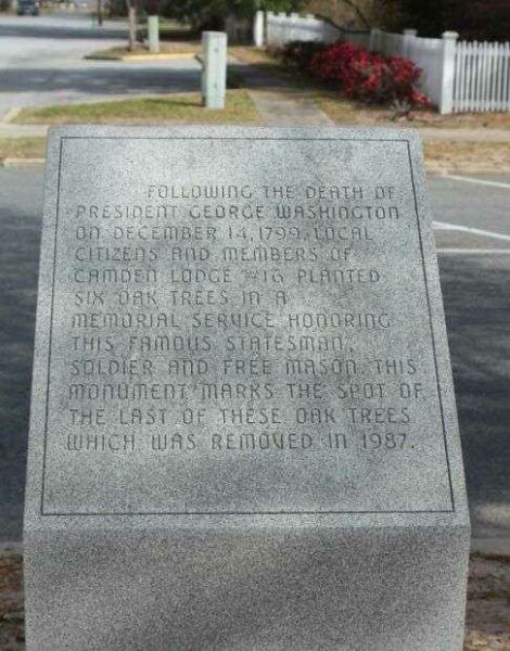 GEORGE WASHINGTON OAK TREE MEMORIAL STONE