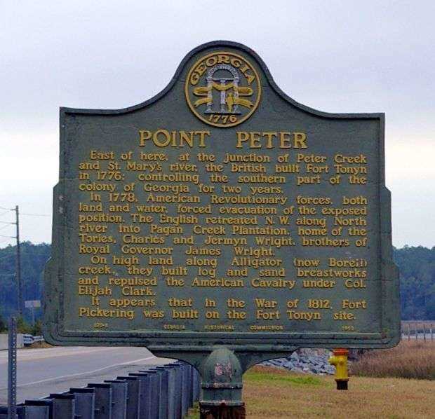 POINT PETER REVOLUTIONARY WAR MEMORIAL MARKER
