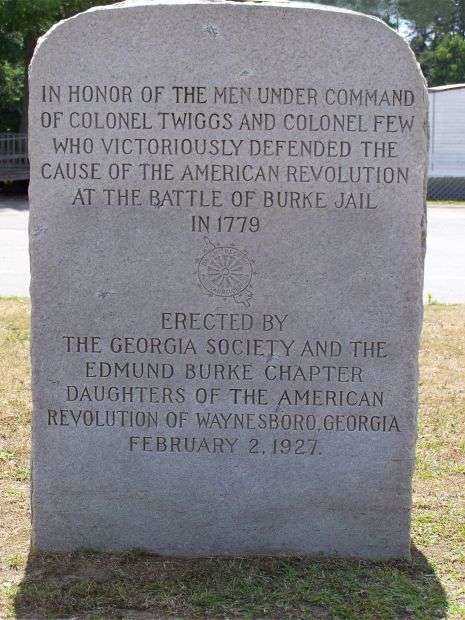 BATTLE OF BURKE JAIL WAR MEMORIAL