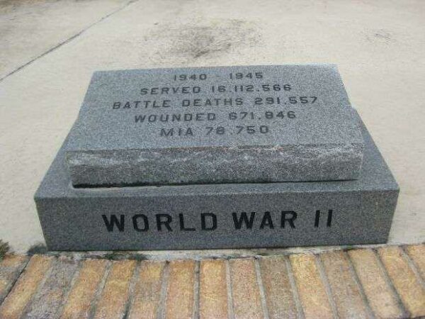 FORT MEADE VETERANS MEMORIAL WORLD WAR II STONE