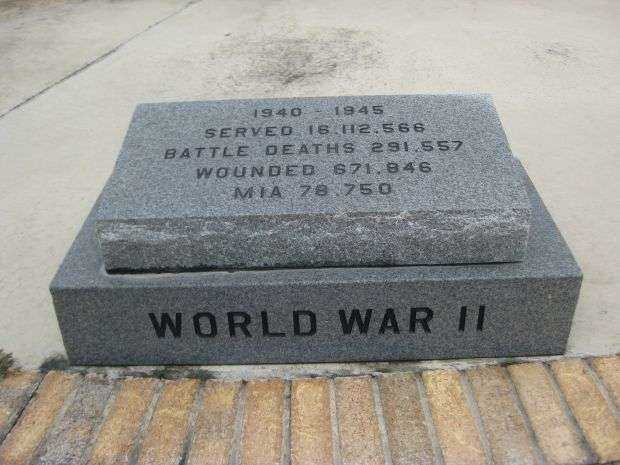 FORT MEADE VETERANS MEMORIAL WORLD WAR II STONE