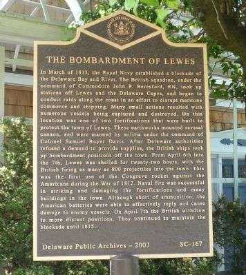 THE BOMBARDMENT OF LEWES  MEMORIAL MARKER