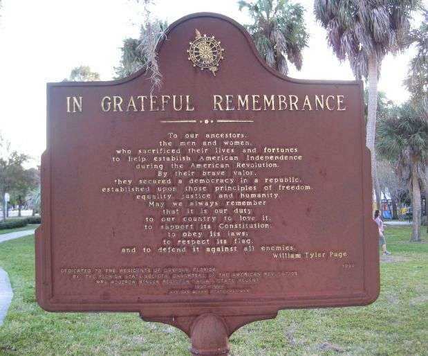 IN GRATEFUL REMEMBRANCE MEMORIAL MARKER