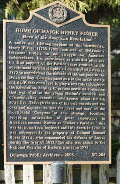 HOME OF MAJOR HENRY FISCHER MEMORIAL MARKER