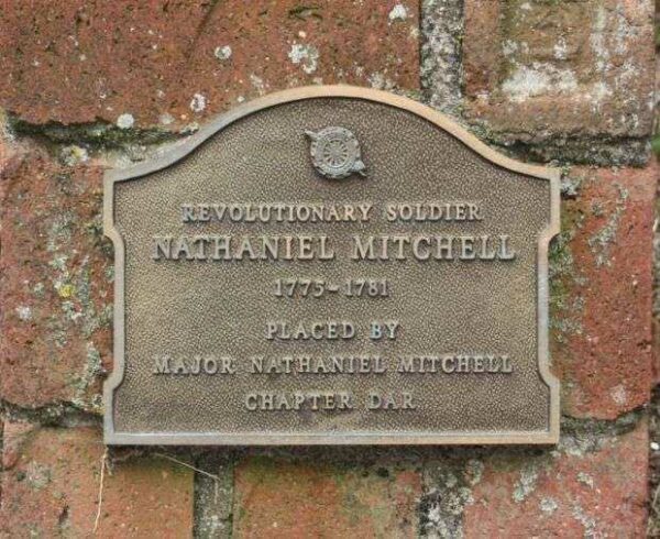 NATHANIEL MITCHELL REVOLUTIONARY WAR MEMORIAL PLAQUE B