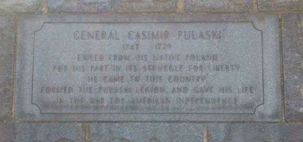 GENERAL CASIMIR PULASKI MEMORIAL STONE