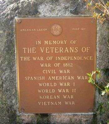 ORANGE VETERANS MEMORIAL PLAQUE