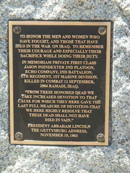 TAYLORSVILLE IRAQ WAR MEMORIAL