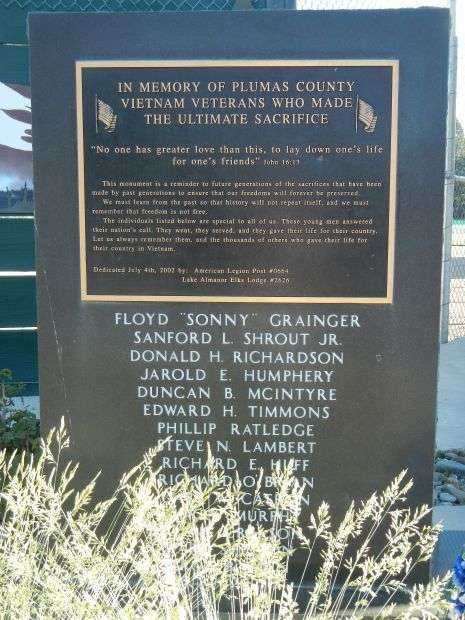 PLUMAS COUNTY VIETNAM VETERANS MEMORIAL