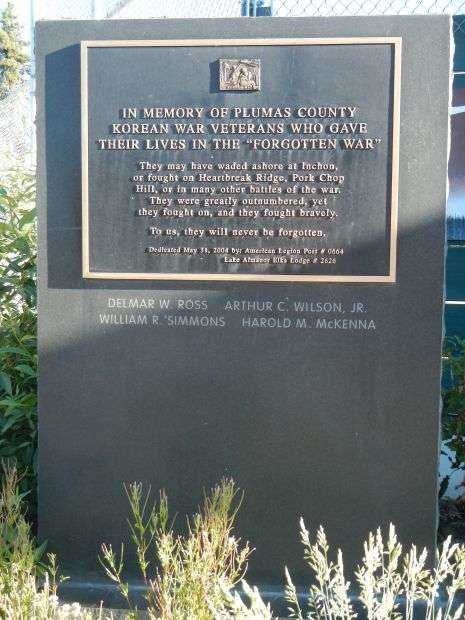 PLUMAS COUNTY KOREAN WAR VETERANS MEMORIAL