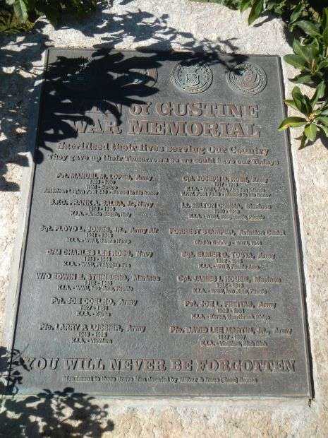 MEN OF GUSTINE WAR MEMORIAL