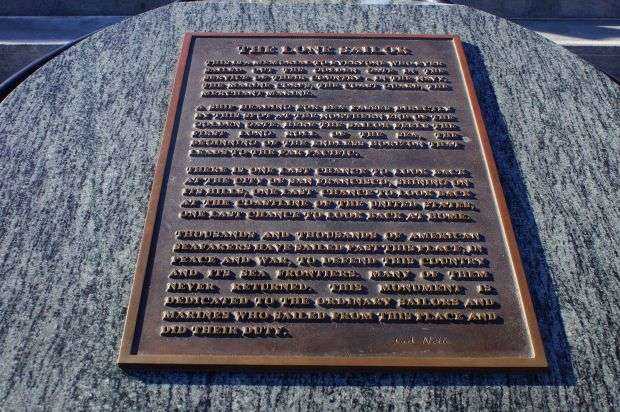 THE LONE SAILOR MEMORIAL PLAQUE