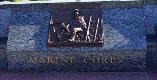 THE LONE SAILOR MEMORIAL MARINE CORPS PLAQUE