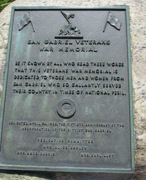 SAN GABRIEL VETERANS WAR MEMORIAL